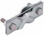 Зажим заземления диагональный стержень-полоса/пруток оцинкованная сталь IEK (1/200)