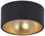 Светильник накладной потолочный под лампу GX53 черный/золото 4017 LIGHTING IEK (1/30)