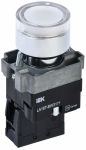 Кнопка LA167-BW3171 d=22мм RC 1з с подсветкой белая IEK (10/200)