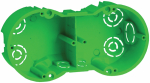 Коробка подрозетник с/у в г/к зеленый КМ40023 141х70х45 IP20 IEK (1/100)