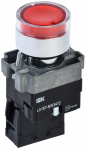 Кнопка LA167-BW3472 d=22мм RC 1р с подсветкой красная IEK (10/200)