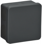 Коробка разветвительная 100х100х50 о/у черная с 8 кабельными вводами под монтажный пистолет безгалогенная (HF) двухкомпонент IP67 IEK (1/48)