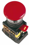 Кнопка Грибок AEAL-22 d=22мм 1з+1р 240В с фиксацией красная IEK (1/10)