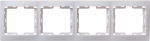 Рамка 4гн белый вертикальная РВ-4-КБ Кварта IEK (1)