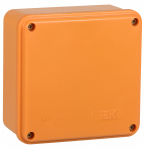 Коробка открытой установки универсал. 100x100x50мм с клеммой пластик оранжевый IP44 IEK (ИЭК)