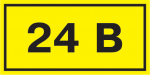 Наклейка самоклеющаяся 90х38мм 24В IEK  (21)