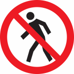 Наклейка самоклеющаяся "Проход запрещен" d180мм IEK (1/10)
