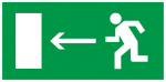 Наклейка самоклеющаяся "Направление к эвакуационному выходу налево" 100х50мм IEK  (1/100)