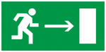 Наклейка самоклеющаяся "Направление к эвакуационному выходу направо" 100х50мм IEK  (1/100)