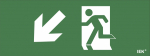 Наклейка самоклеющаяся "Фигура/стрелка вниз влево" 240х90мм IEK (1/10)