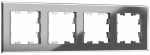 Рамка 4гн стекло серый РУ-4-2-БрСе BRITE IEK (1/5/50)