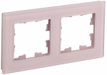 Рамка 2гн стекло розовый матовый РУ-2-2-Бр BRITE IEK (5/100)